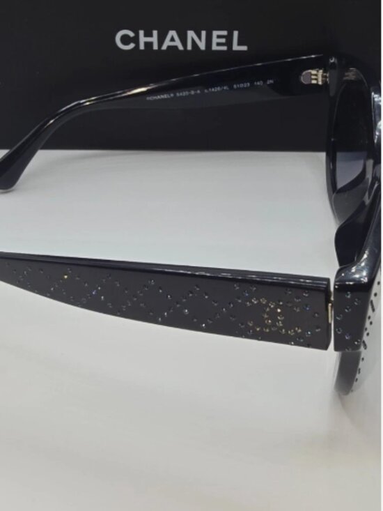 Chanel Butterfly Sunglasses Blue Rhinestone Womens Sunglasses 5420-B-A main image 6